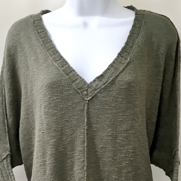 Urban Outfitters Olive Half Sleeve Sweater Top NWT - Picture 5 of 7
